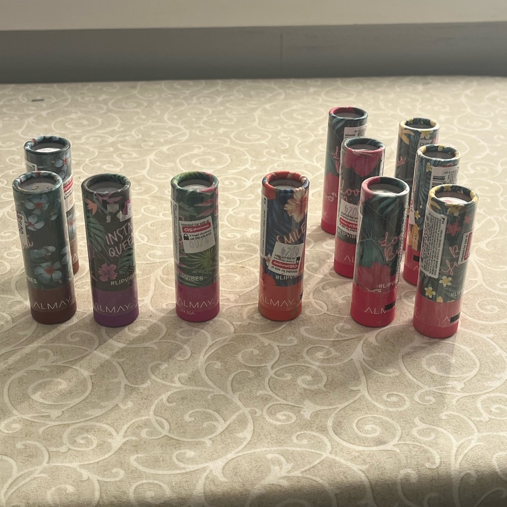 NWT set of 11 Almay Lip vibes Lipsticks
